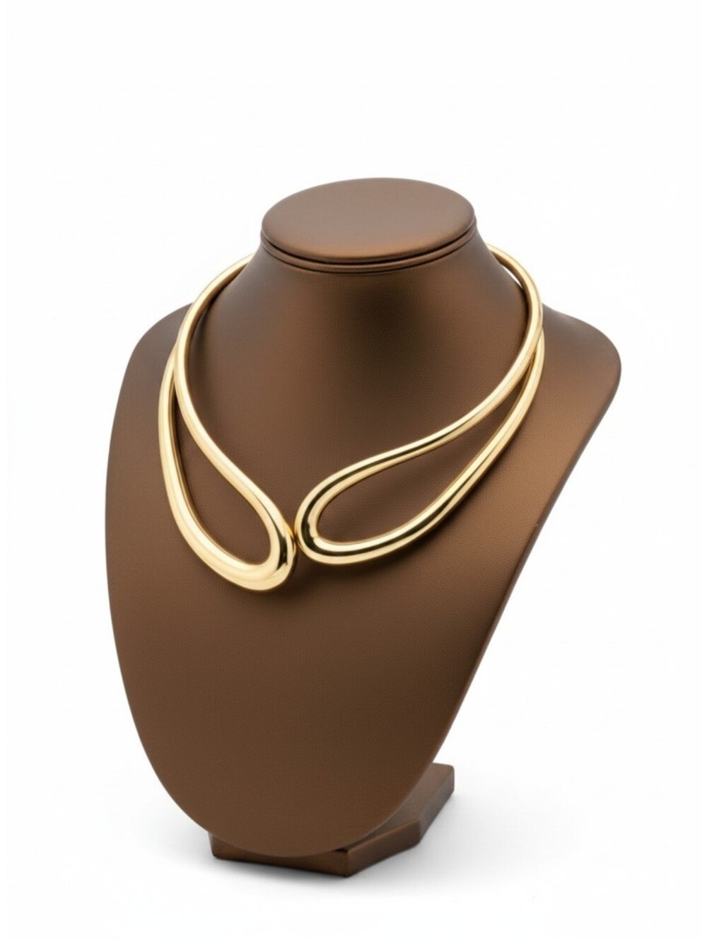 NEW Elegance Sculptural Collar Necklace ▪︎ Goldtone ▪︎ 15.7"
